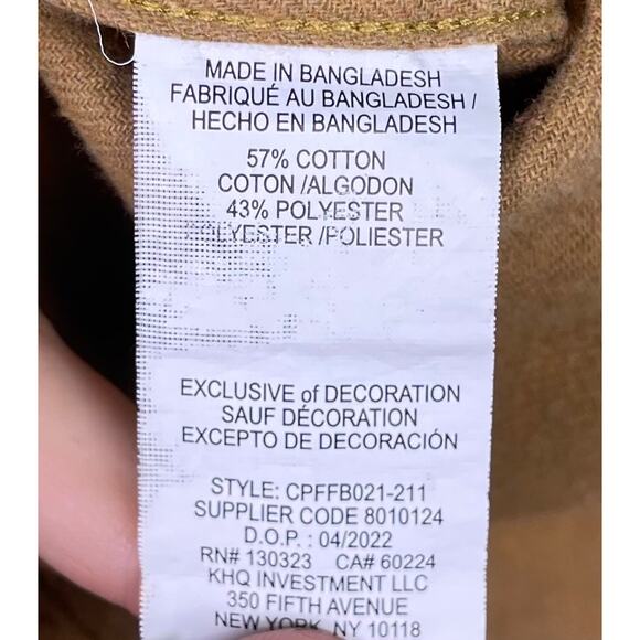 Caterpillar Brown Button Up Long Sleeve Utility Work Shirt Size Large - Picture 8 of 8